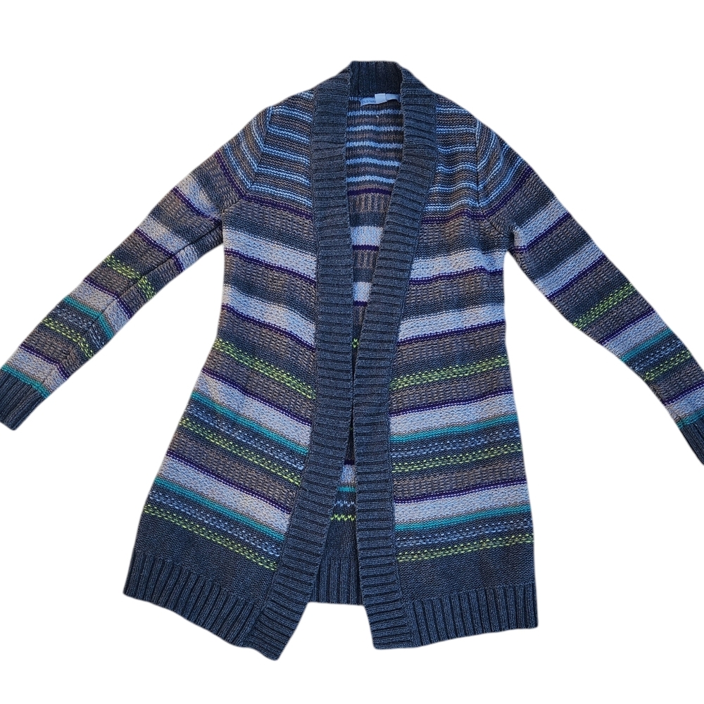 Old Navy Striped Cardigan Women's Medium Cotton Wool